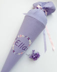 Schultüte Lila Blumenkranz