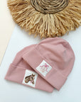 Rib-Jersey Beanie Mütze Kinder mit Loop Schal