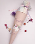 Schultüte Regenbogen Einhorn in rosa und Tüll