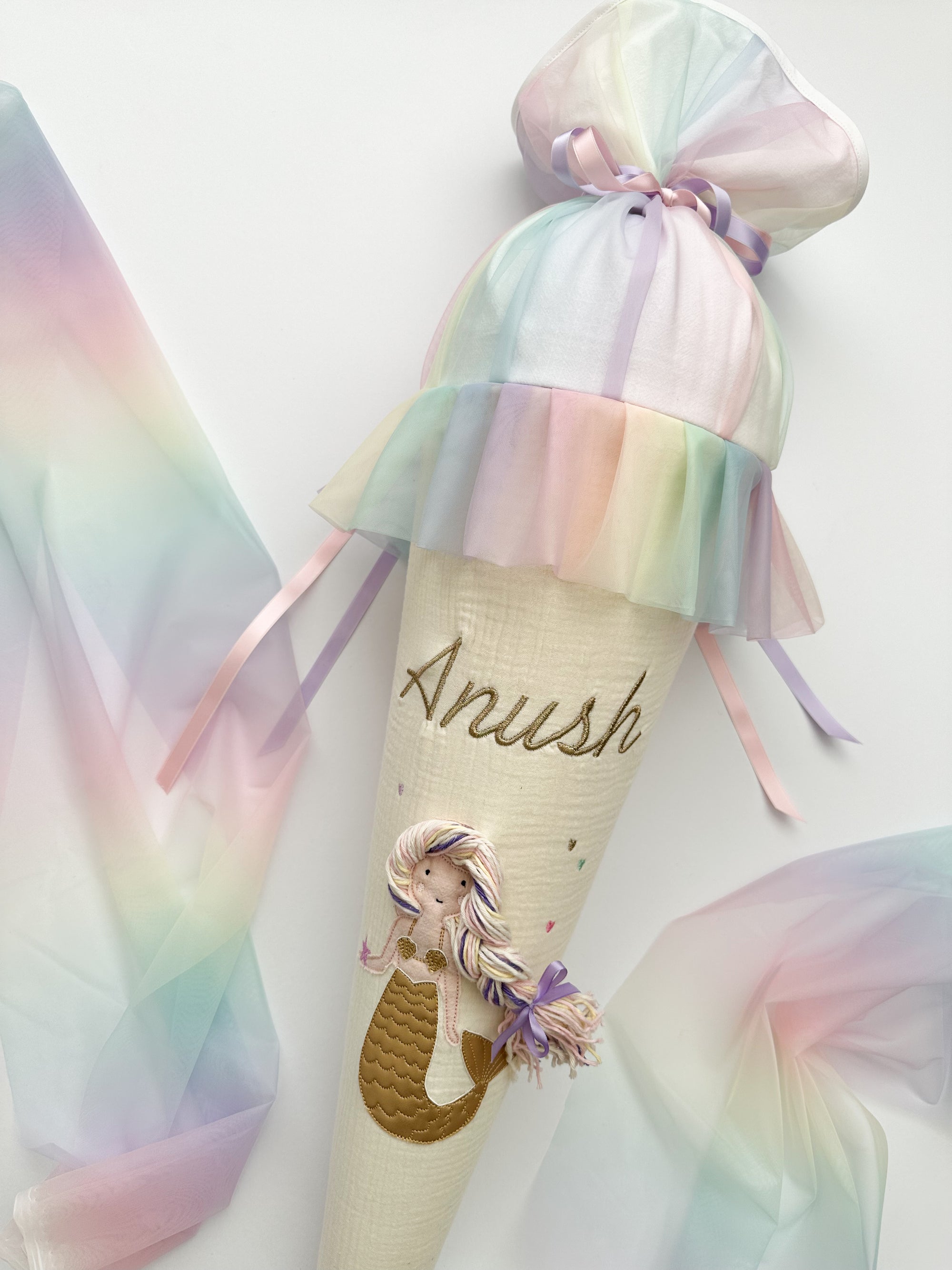 Schultüte Regenbogen Meerjungfrau